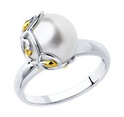 кольцо с жемчугом