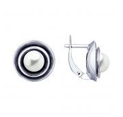 95020056 Серьги с жемчугом (Серебро)