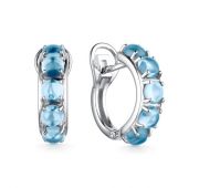 02-2694/00ТБ-00 Серьги с топазом бренд Алькор (Серебро 925)