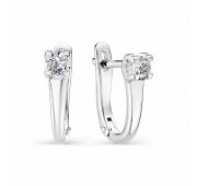 02-0879/00КЦ-00 Серьги с фианитами бренд Алькор (Серебро 925)