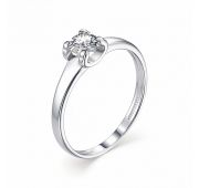 01-1253/00КЦ-00 Кольцо помолвочное бренд Алькор (Серебро 925)