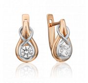 4467-00-501-11-38 Серьги с фианитами бренд Platina (Au 585)