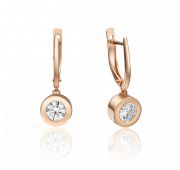 02-4500-00-501-1110-38 Серьги с фианитами бренд Platina (Au 585)