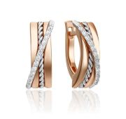 02-4341-00-401-1111-48 Серьги с фианитами бренд Platina (Au 585)