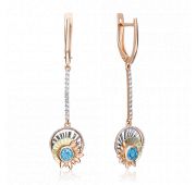 02-4774-00-201-1140-75 Серьги с топазами бренд Platina (Au 585)