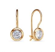 1201456 Серьги из золота бренд Delta (Au 585)