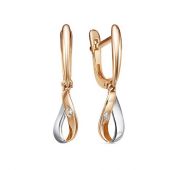 1201285 Серьги золотые бренд Delta (Au 585)