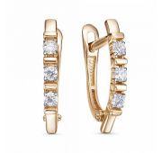 21803771 Серьги золотые с фианитами (Au 585)