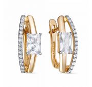 21803928 Серьги золотые с фианитами (Au 585)