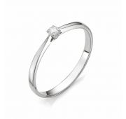 12066-200 Кольцо помолвочное с бриллиантом из белого золота бренд Алькор (Au 585)