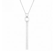 64011-200 Колье с бриллиантами из белого золота бренд Алькор (Au 585)