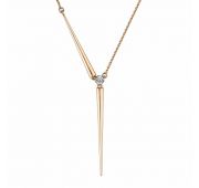 63436-100 Колье с бриллиантом бренд Алькор (Au 585)