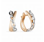 24012-100 Серьги с бриллиантами бренд Алькор (Au 585)