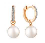 32073А1 Серьги с жемчугом бренд De Fleur (Au 585)