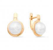 32309А1 Серьги с жемчугом бренд De Fleur (Au 585)