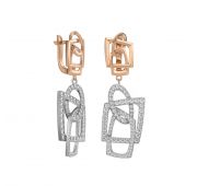 С1185/1К Серьги золотые с фианитами (Au 585)