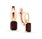 02-3-247-0300-010 Серьги из золота с гранатом (Au 585)