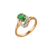 кольцо золотое с изумрудом
