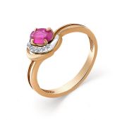 Кольцо золотое с рубином