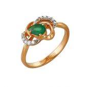 Кольцо золотое с изумрудом
