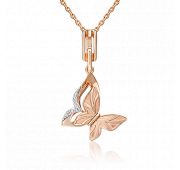 03-3283-00-101-1111 1,52 Подвеска бабочка с бриллиантами бренд Platina (Au 585)