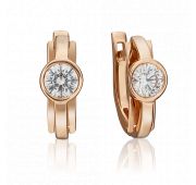 02-4575-00-501-1110-38 Серьги с фианитами бренд Platina