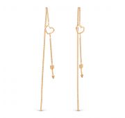 т10002Б374 Серьги продевки бренд Karatov (Au 585)