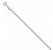 НЦ18-076-3d0.40 Цепь из белого золота двойной ромб (Au 585)