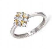 кольцо с бриллиантами из белого золота бренд Kabarovsky