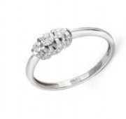 кольцо с бриллиантами из белого золота бренд Kabarovsky