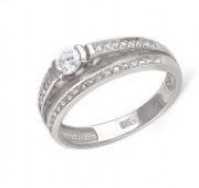 1-1195-1000 Кольцо с бриллиантами из белого золота бренд Kabarovsky (Au 585)