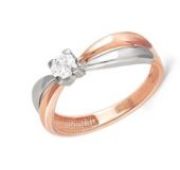 кольцо помолвочное с бриллиантом бренд Kabarovsky