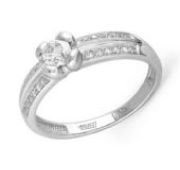 кольцо с бриллиантами из белого золота бренд Kabarovsky