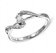 кольцо с бриллиантами из белого золота бренд Kabarovsky