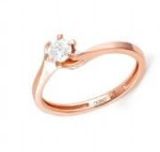 кольцо помолвочное с бриллиантом бренд Kabarovsky
