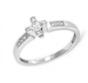 кольцо с бриллиантами из белого золота бренд Kabarovsky