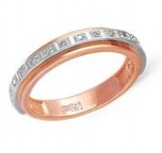 кольцо обручальное с бриллиантами бренд Kabarovsky