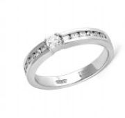 кольцо с бриллиантами из белого золота бренд Kabarovsky