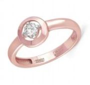 кольцо помолвочное с бриллиантом бренд Kabarovsky