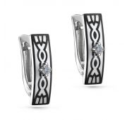 12-11224-1010 Серьги с бриллиантами из белого золота бренд Kabarovsky (Au 585)