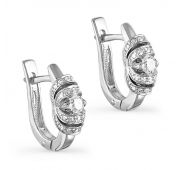 серьги с бриллиантами из белого золота бренд Kabarovsky