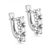 серьги с бриллиантами из белого золота бренд Kabarovsky