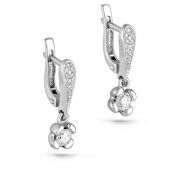 серьги с бриллиантами из белого золота бренд Kabarovsky