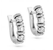 серьги с бриллиантами из белого золота бренд Kabarovsky