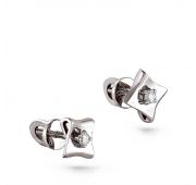 2-1073 1,54 Серьги с бриллиантами из белого золота бренд Kabarovsky (Au 585)