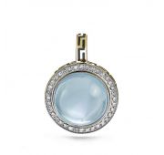 13-21166-8002 Подвеска с халцедоном и бриллиантами бренд Kabarovsky (Au 585)