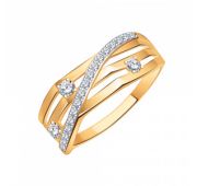 10815 Кольцо с фианитами (Au 585)
