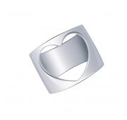 10742-925 Кольцо сердце (Серебро 925)