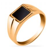 01-540097 Кольцо мужское с ониксом бренд Sanis (Au 585)
