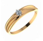 01-116456 Кольцо с фианитом бренд Sanis (Au 585)